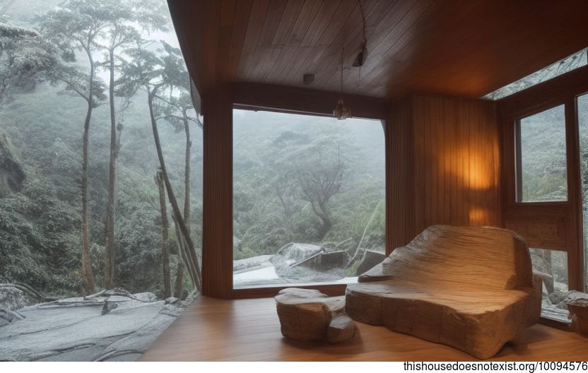 Small Cabin in the Woods with a Hot Spring