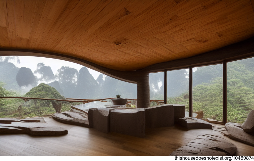 A Modern Taiwanese Sunrise Cabin with Steamy Hot Springs Outside