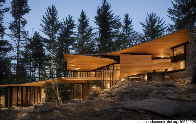 A Curved Bamboo and Stone House in Ottawa, Canada