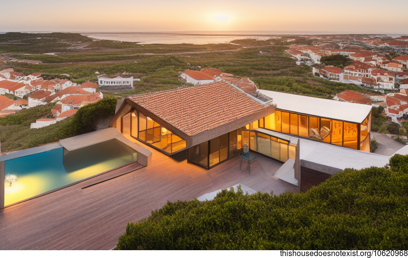 A modern architecture home in Ericeira, Portugal designed to take in the stunning sunset views