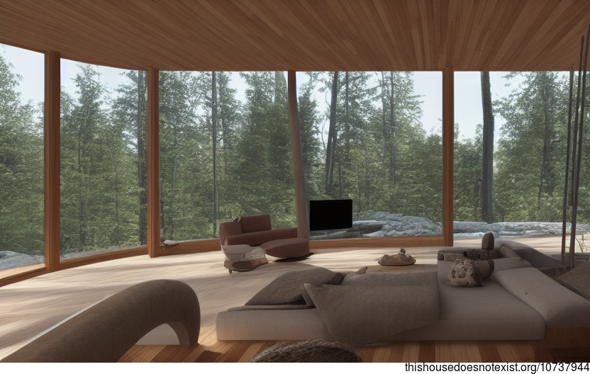 A Modern Architecture Home in Ottawa, Canada with an Exposed Wood