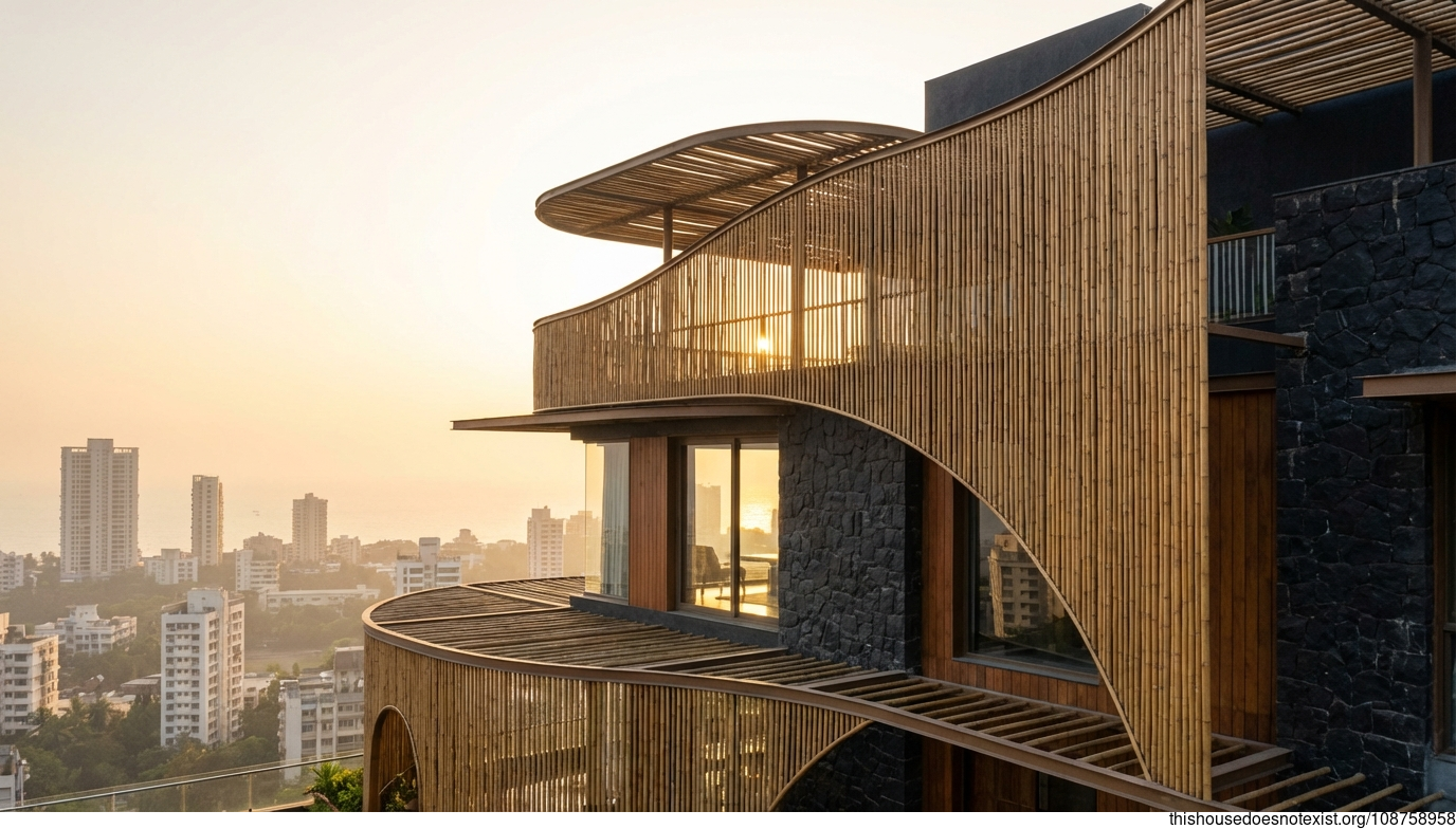 Sunset Curves in Mumbai's Bamboo Stone