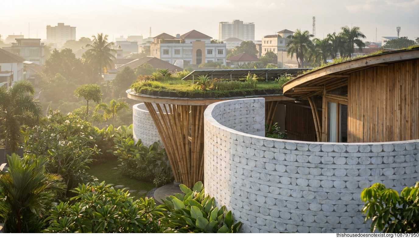 Sustainable Circular Sunset Retreat in Medan