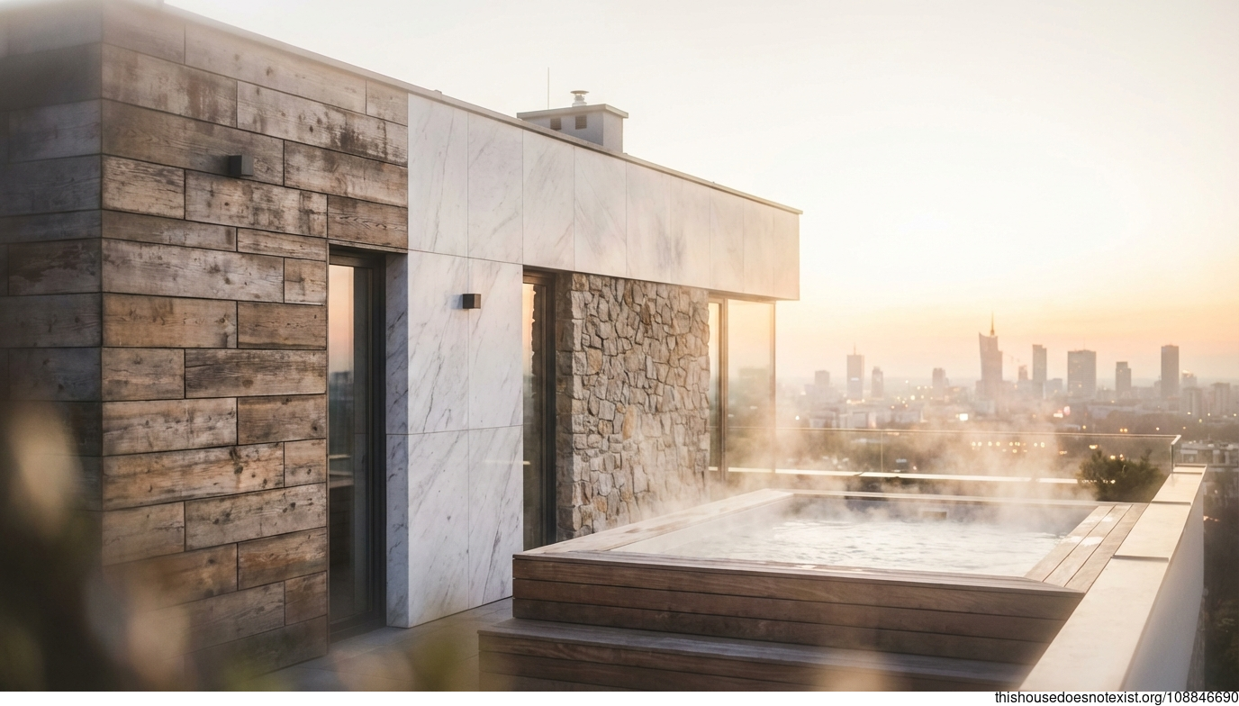 Modern Stone Jacuzzi Haven