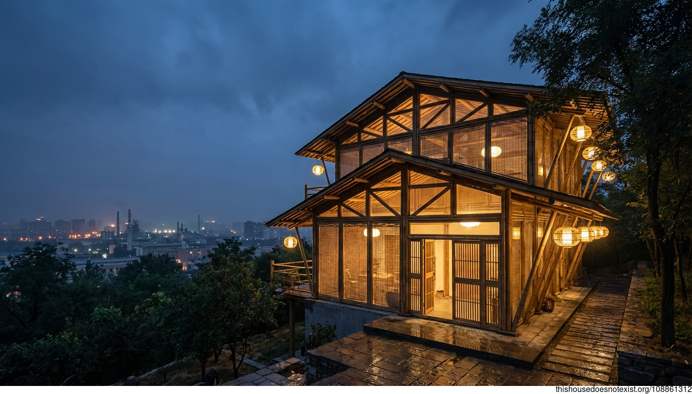 Circular Bamboo Night Haven