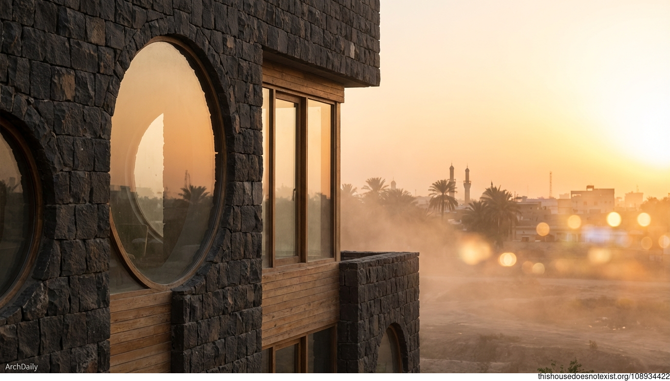 Basra's Sunset Stone Sphere