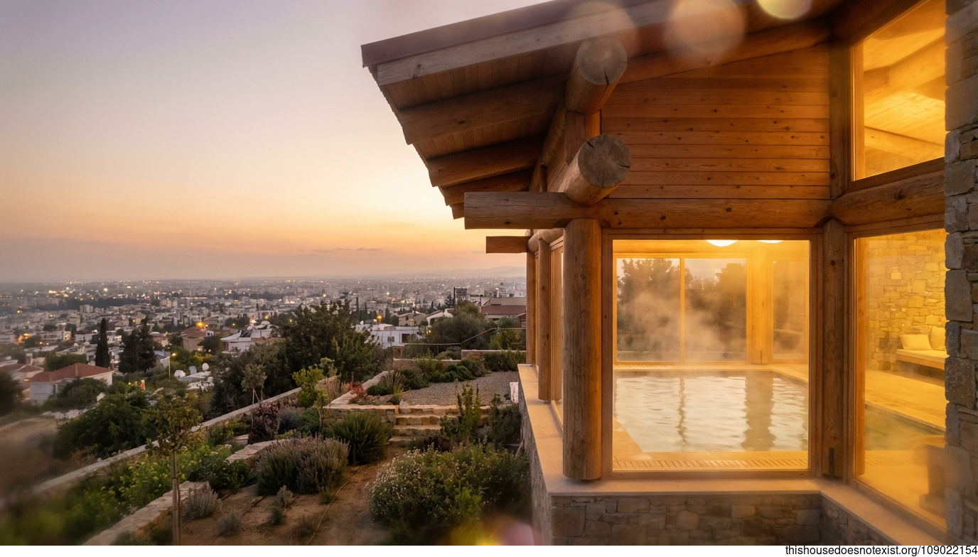 Circular Timber Oasis at Sunset Springs
