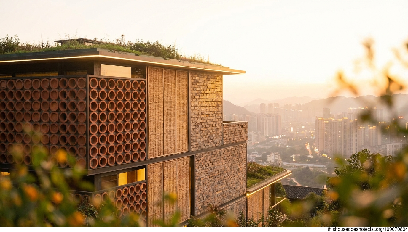Circular Terracotta Sunset in Guiyang