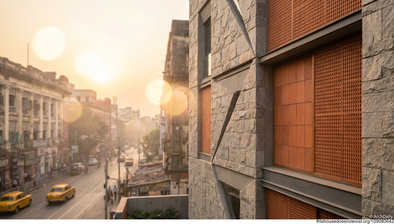 Kolkata's Sunset Triangular Stone Retreat