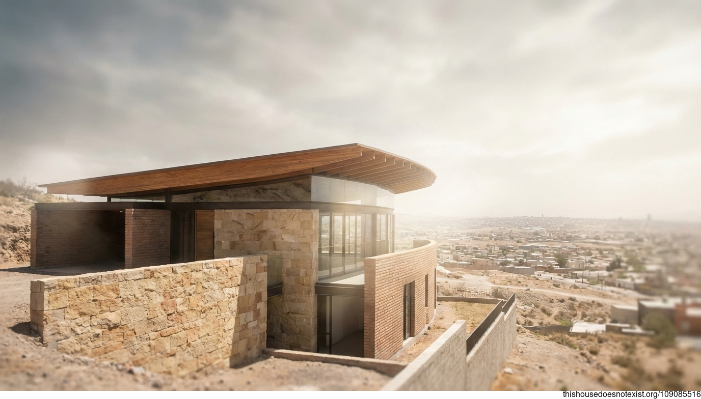 Curved Timber Elegance in Juarez