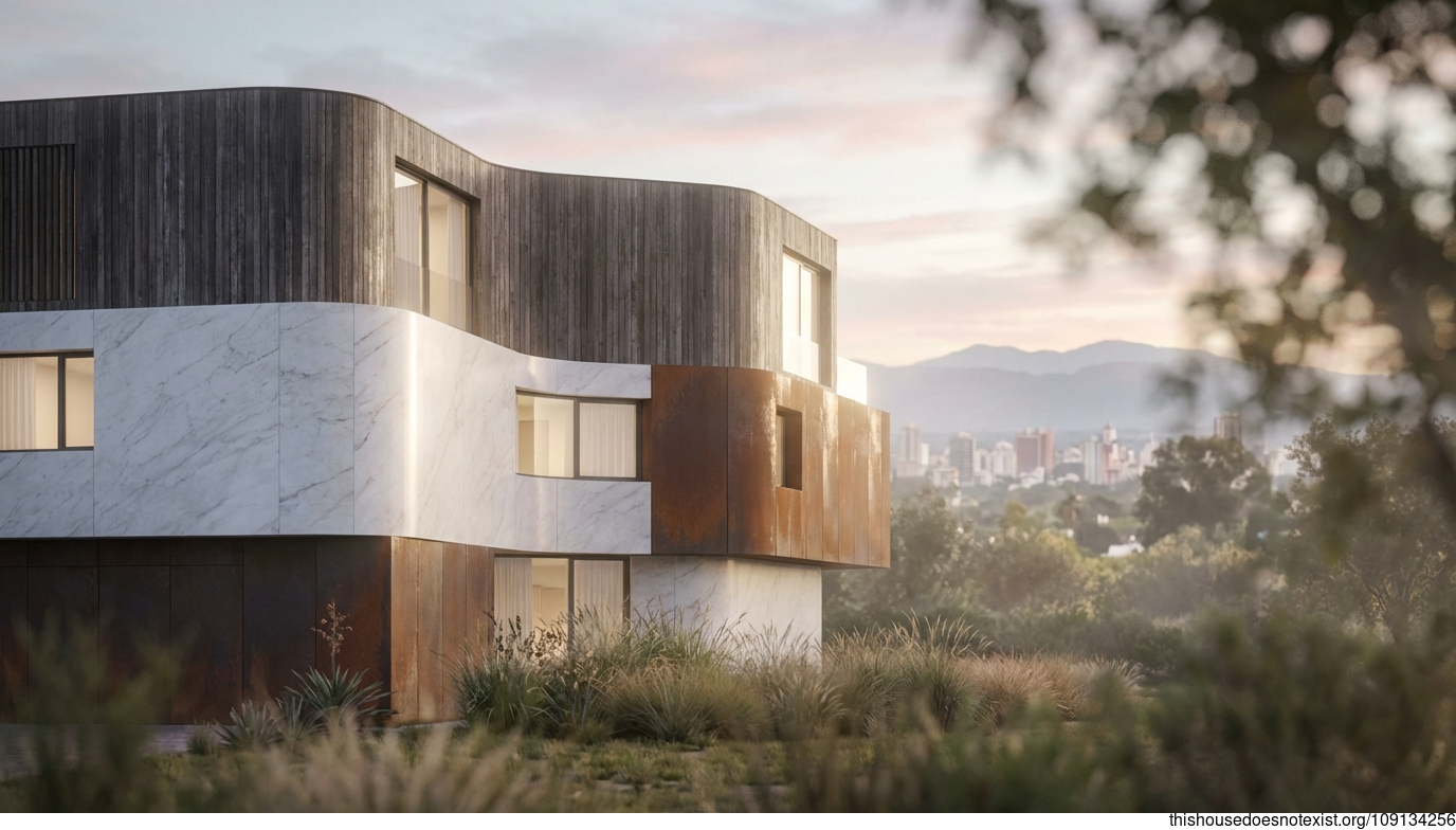 Curved White Marble Retreat in Cordoba