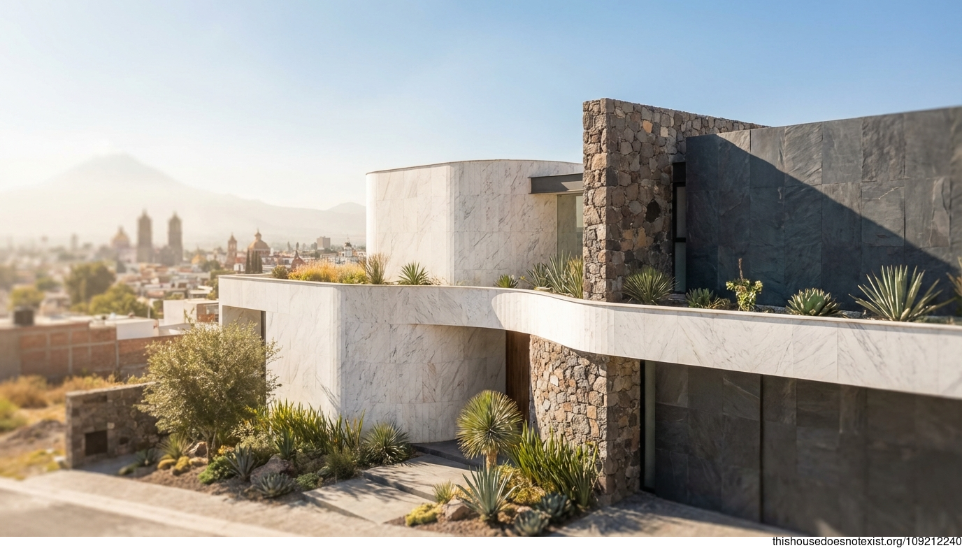 Curved Marble Elegance in Puebla