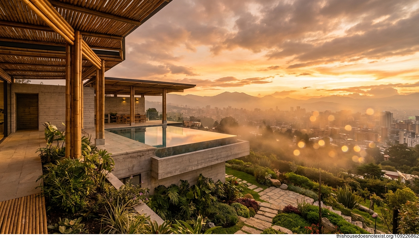 Bamboo Infinity Sunset Garden Retreat