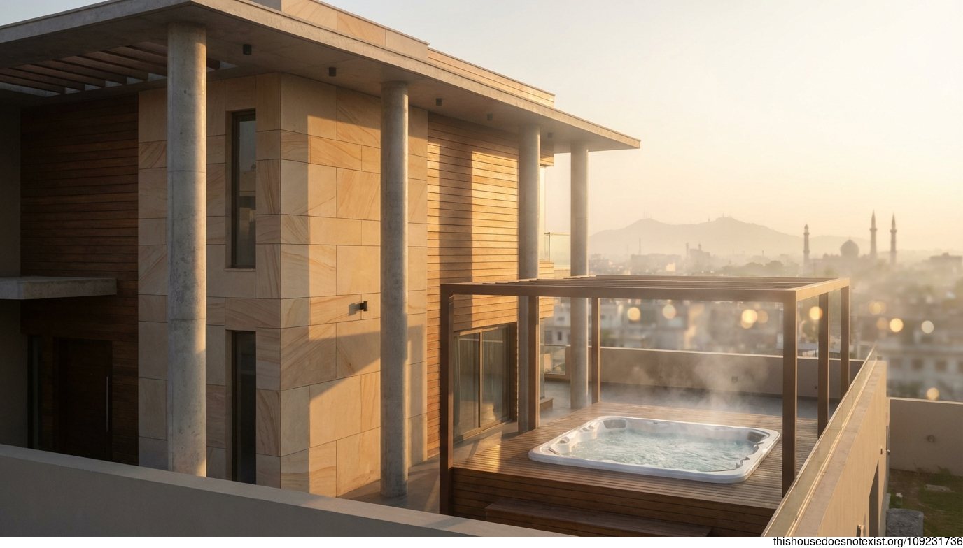 Sustainable Round Eco Haven at Sunset