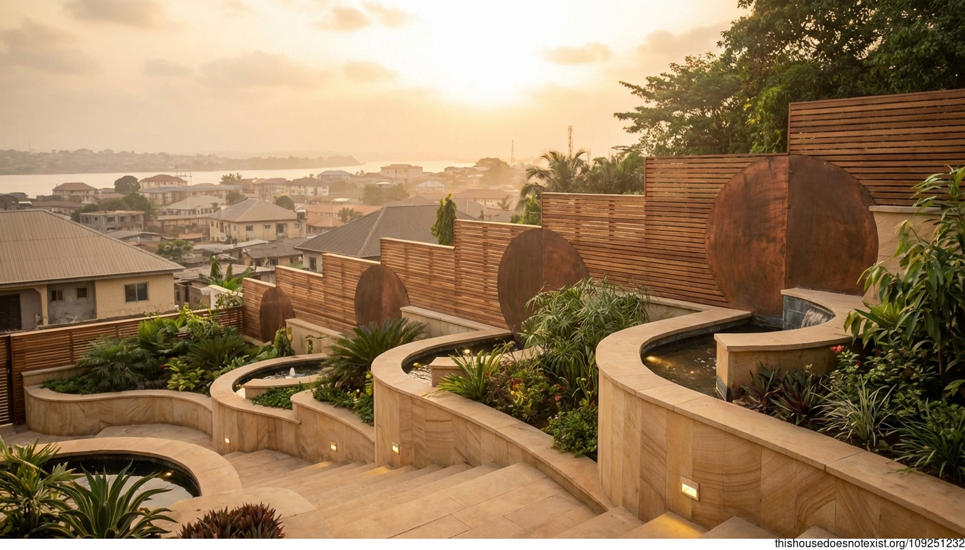 Modern Circular Garden in Onitsha