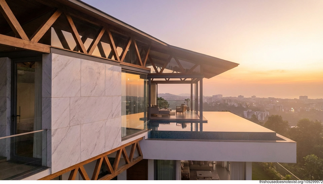 Sunset's Triangular Infinity Retreat