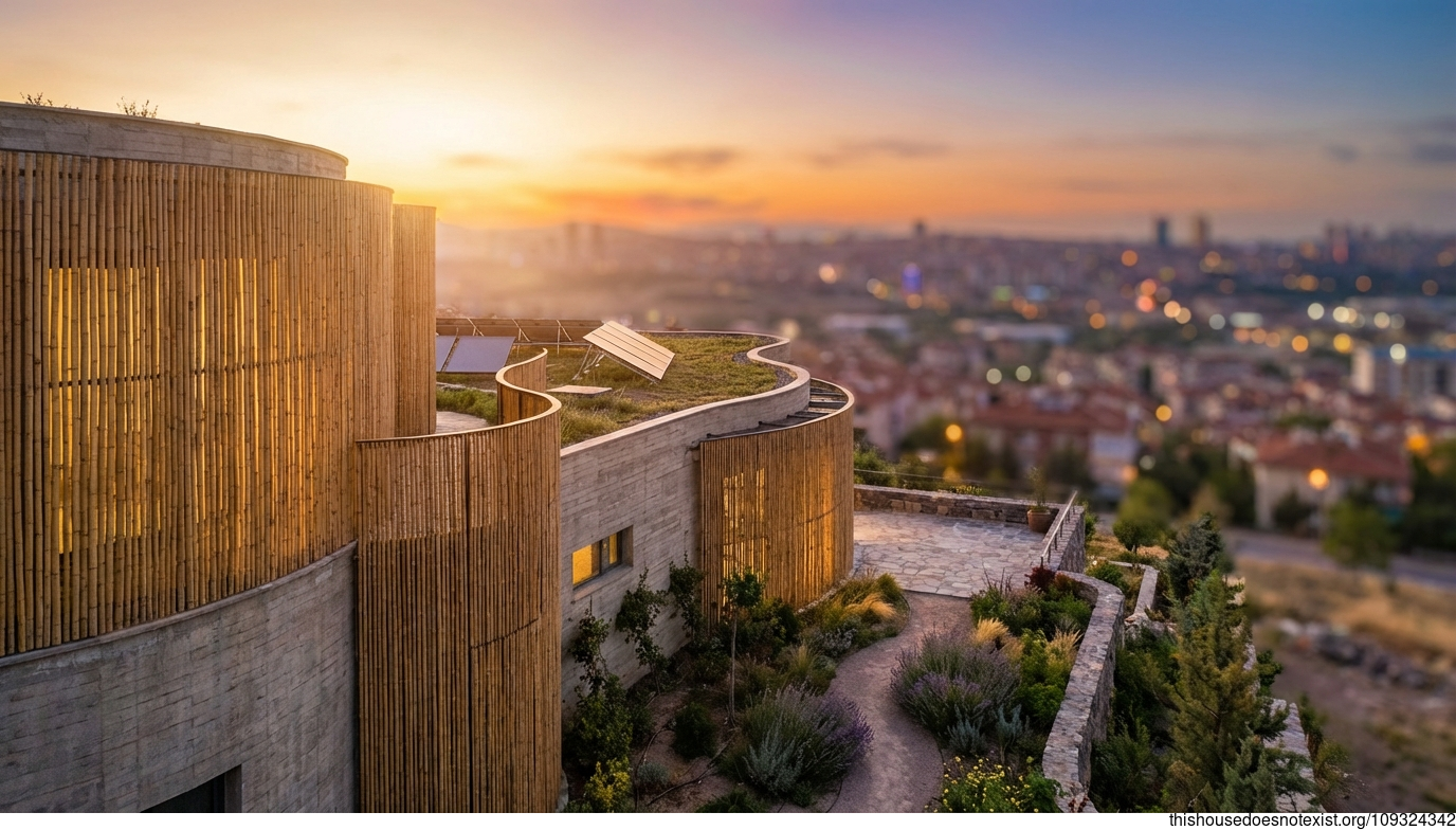 Ankara Bamboo Sunset Curves