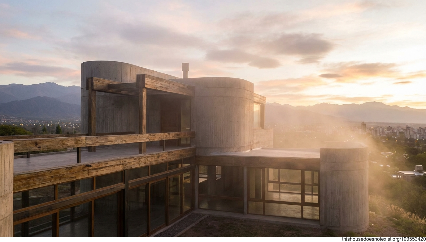 Brutalist Sunset Haven Mendoza