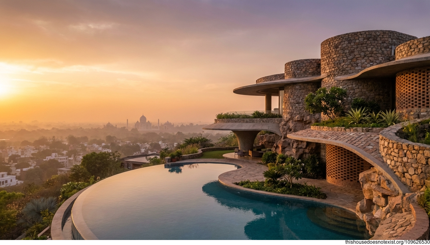 Agra Sunset Infinity Stone Circle