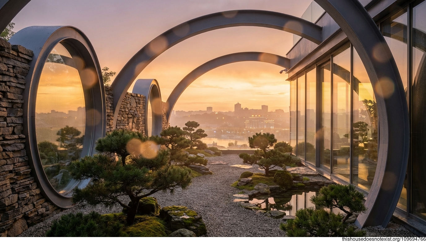 Rostov's Circular Zen Sunset Sanctuary