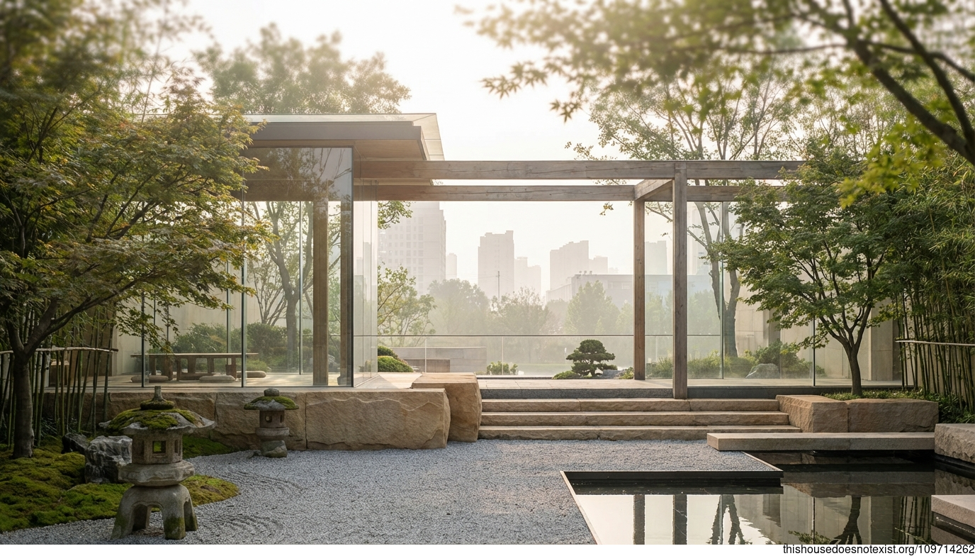 Zhengzhou's Polished Zen Garden Collage