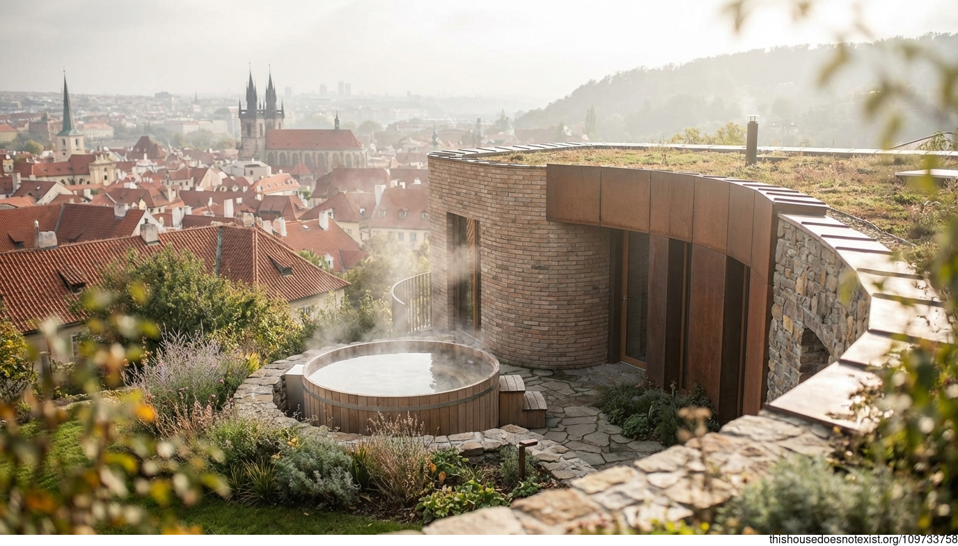 Prague's Curved Eco Jacuzzi Haven