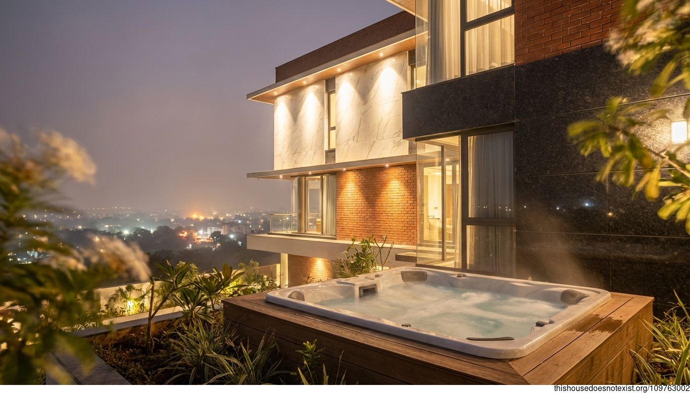 Futuristic Raipur Marble Jacuzzi Night