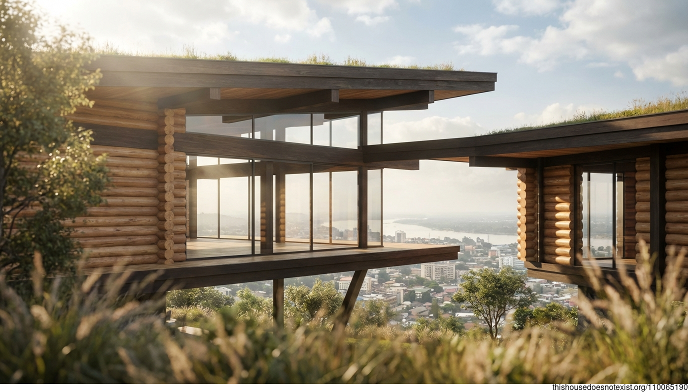 Round Cedar Glass in Brazzaville Noon