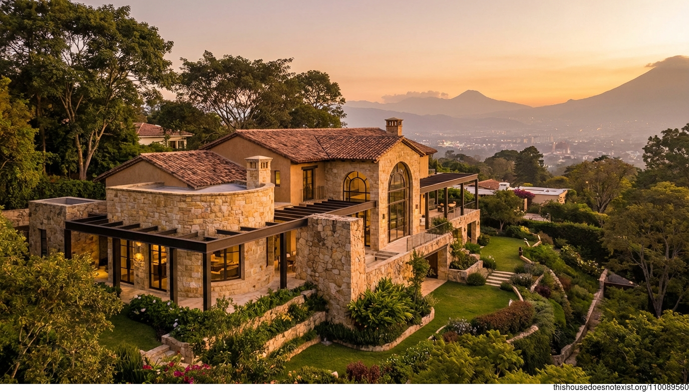 Guatemala Sunset Stone Curves