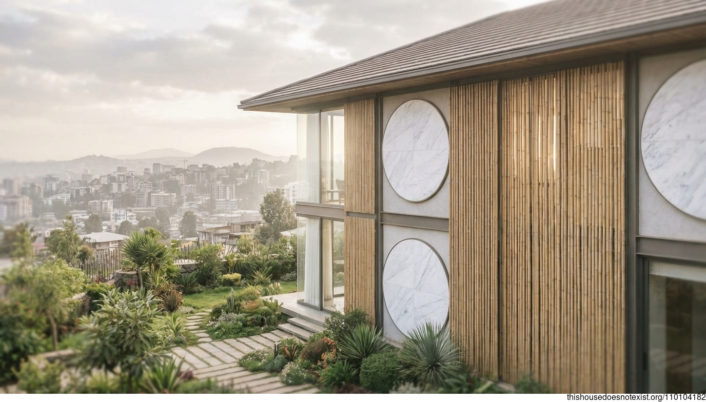 Circular Bamboo Marble Haven, Addis