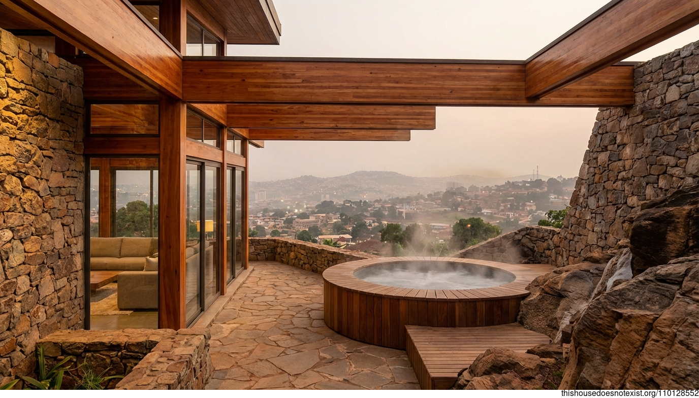 Yaoundé Modern Cedar Jacuzzi Haven