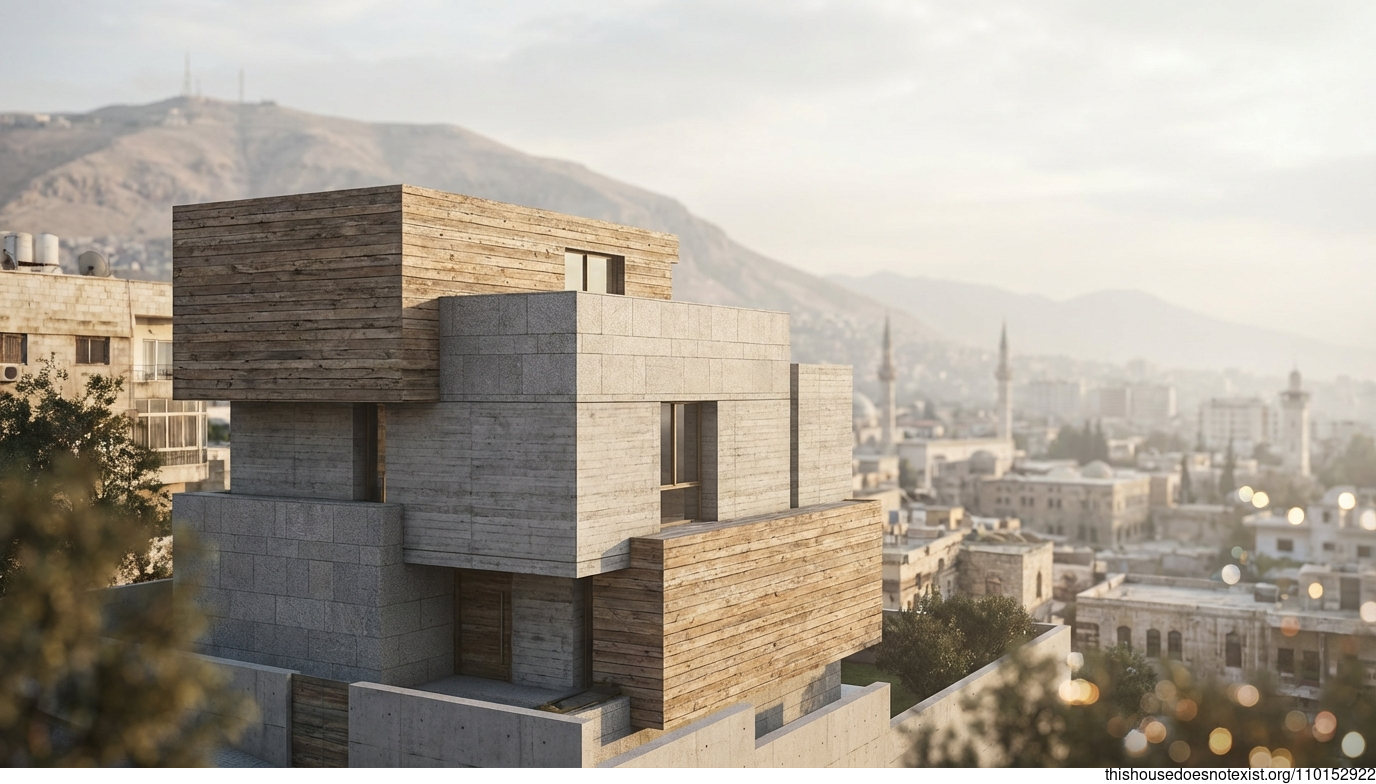 Damascus Granite Modern Rectilinear Retreat