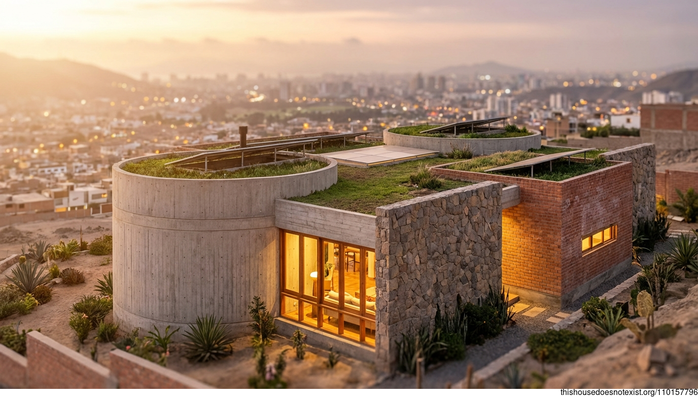 Lima's Eco-Round Sunset Dwelling