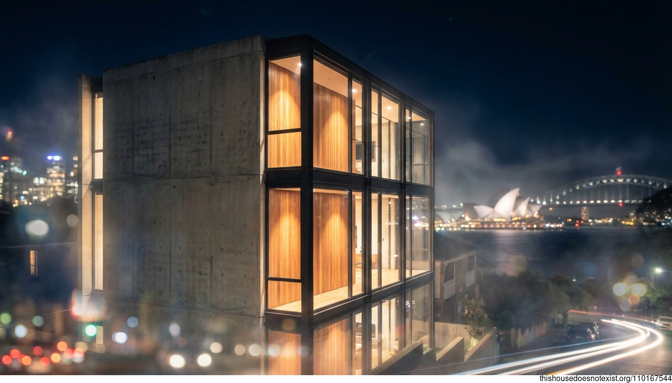 Sydney Brutalist Night Collage