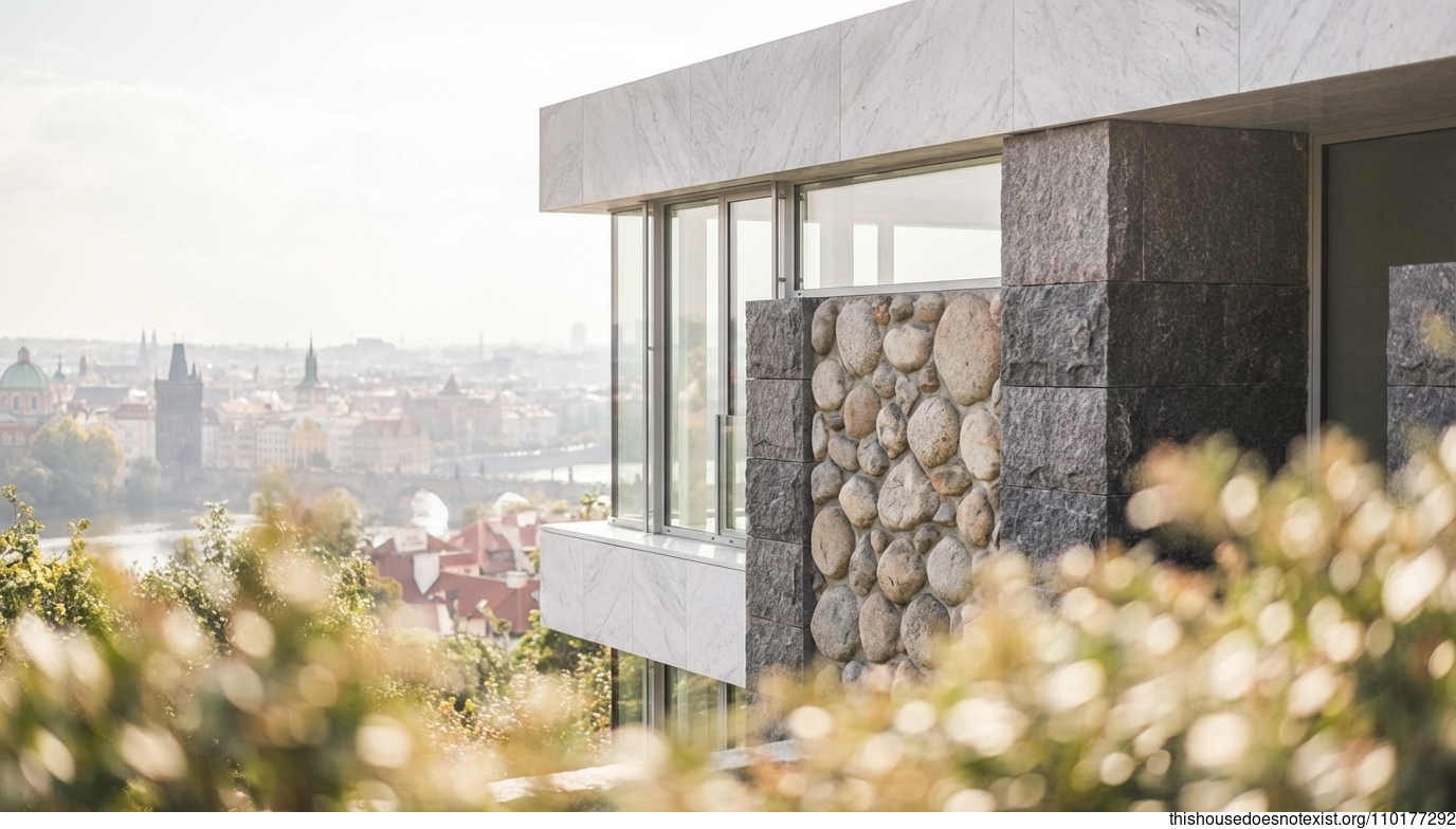 Prague's Circular Granite Marble Dwelling