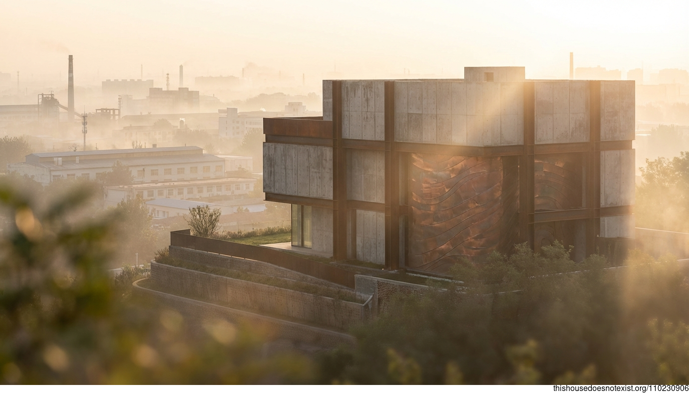 Brutalist Copper Dawn in Handan