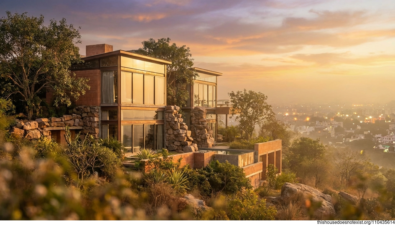 Kanpur Industrial Maximalist Sunset Facade