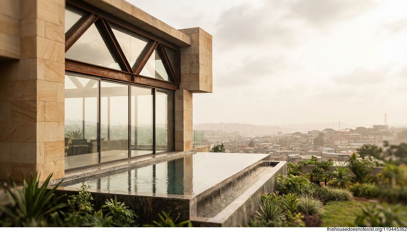 Brutalist Triangular Steel Oasis Onitsha