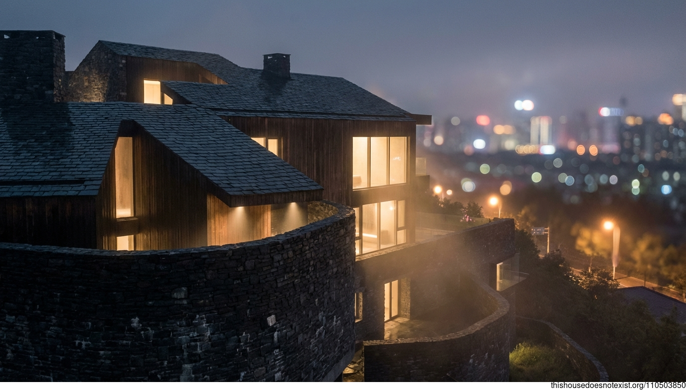 Brutalist Midnight Curves in Changchun