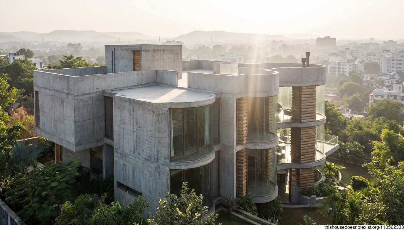 Raipur Brutalist Concrete Maximalist Haven