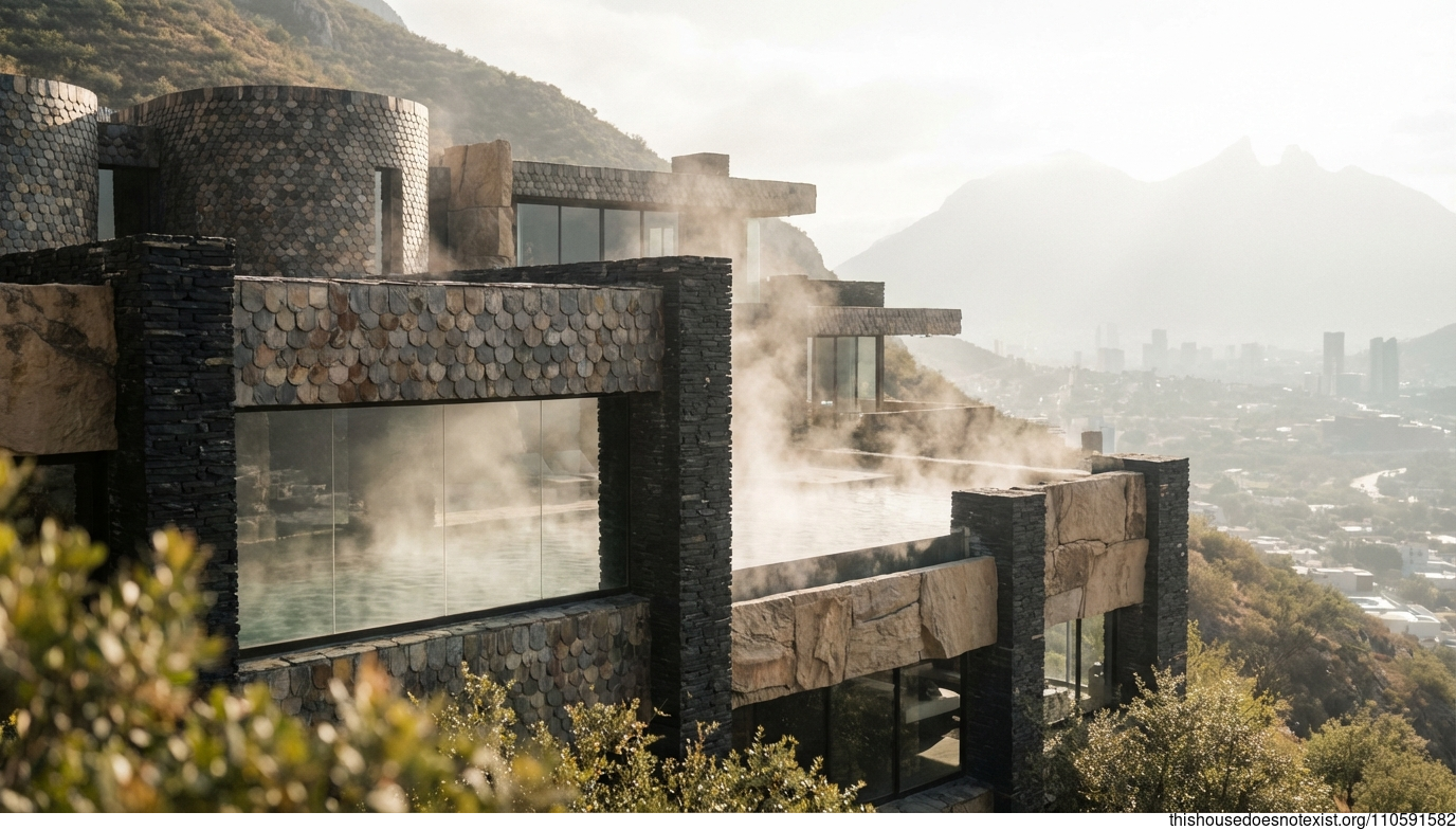 Brutalist Slate Springs Monterrey Retreat