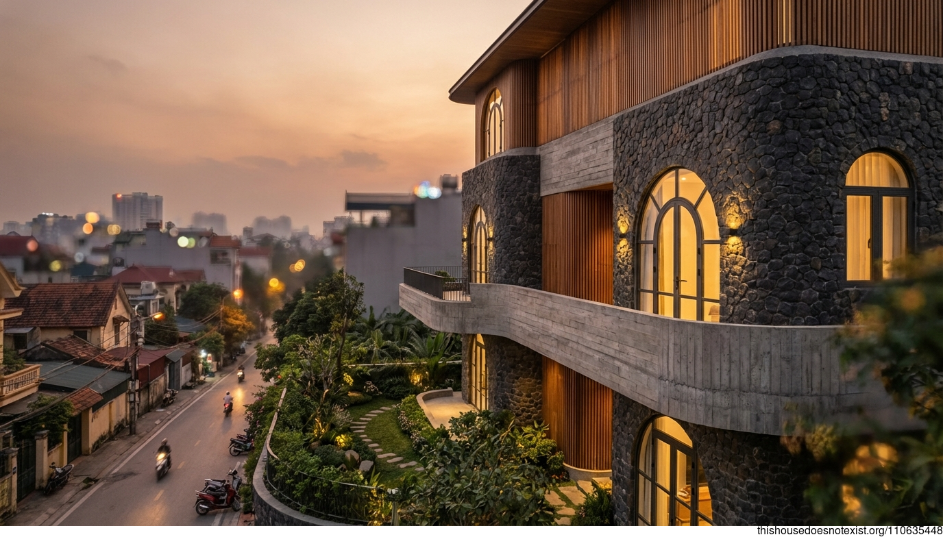 Hanoi Sunset Circular Deco Dwelling