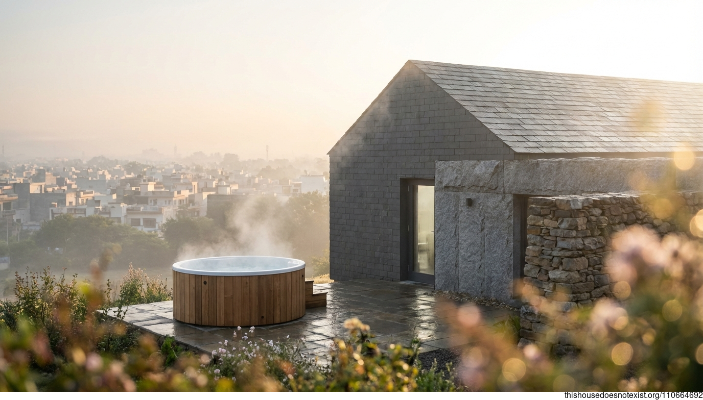 Scandinavian Slate Sunrise Jacuzzi Retreat