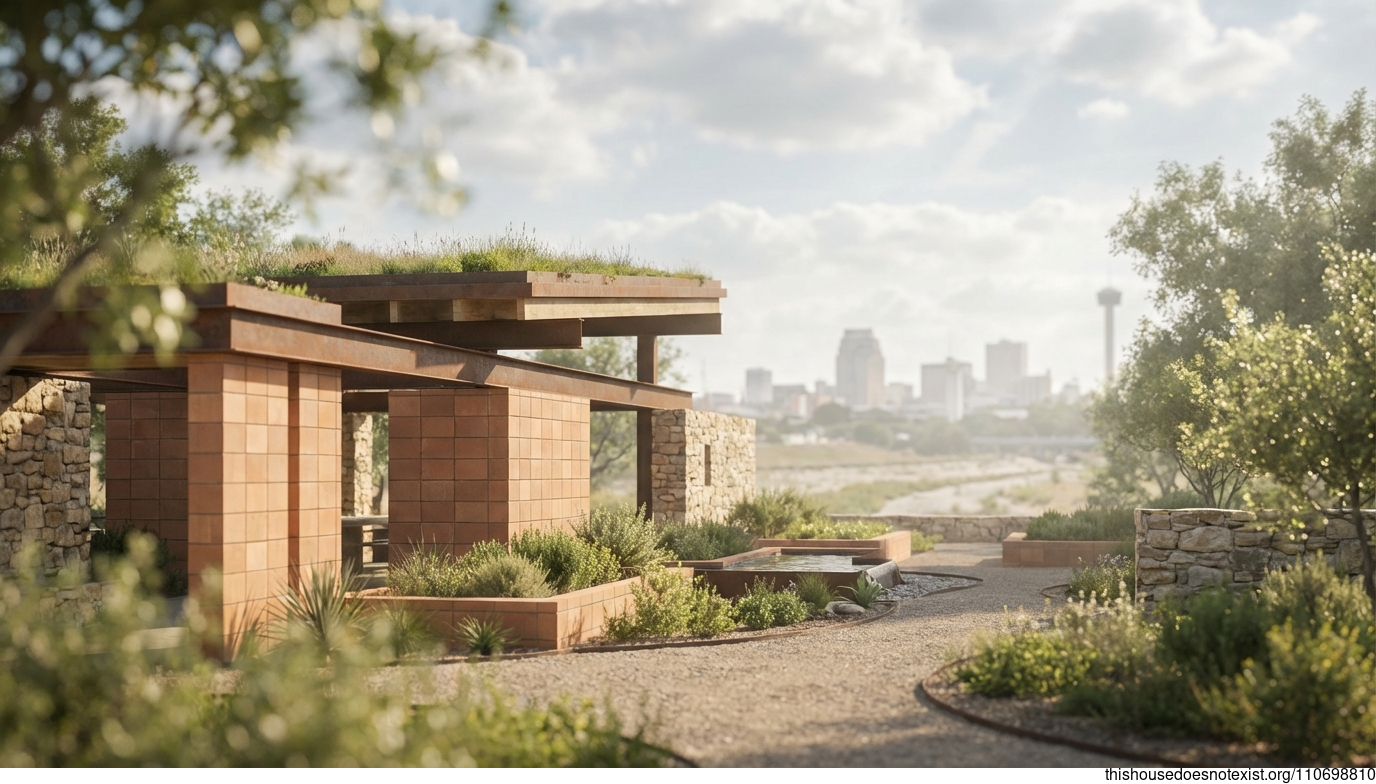 San Antonio Terracotta Steel Sanctuary