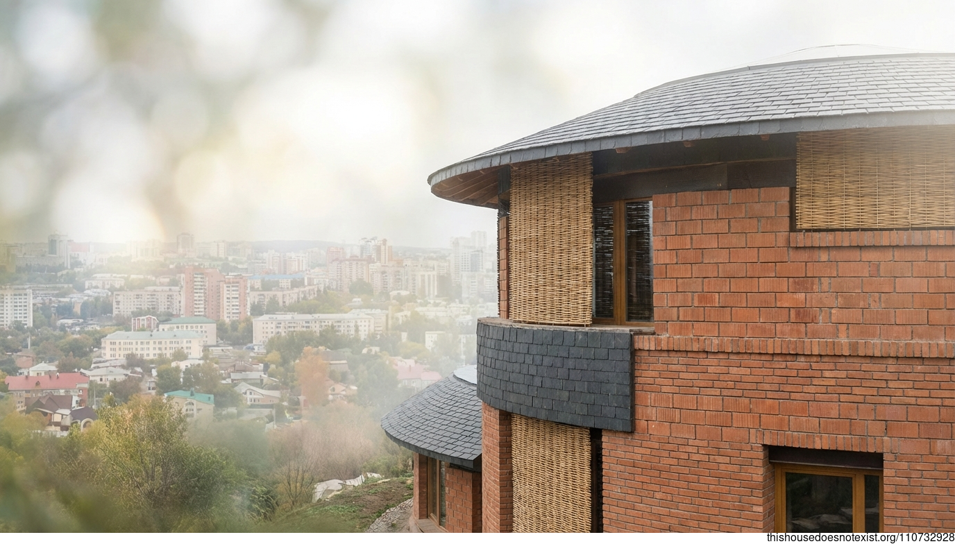 Curved Terracotta Eco-Home in Ufa