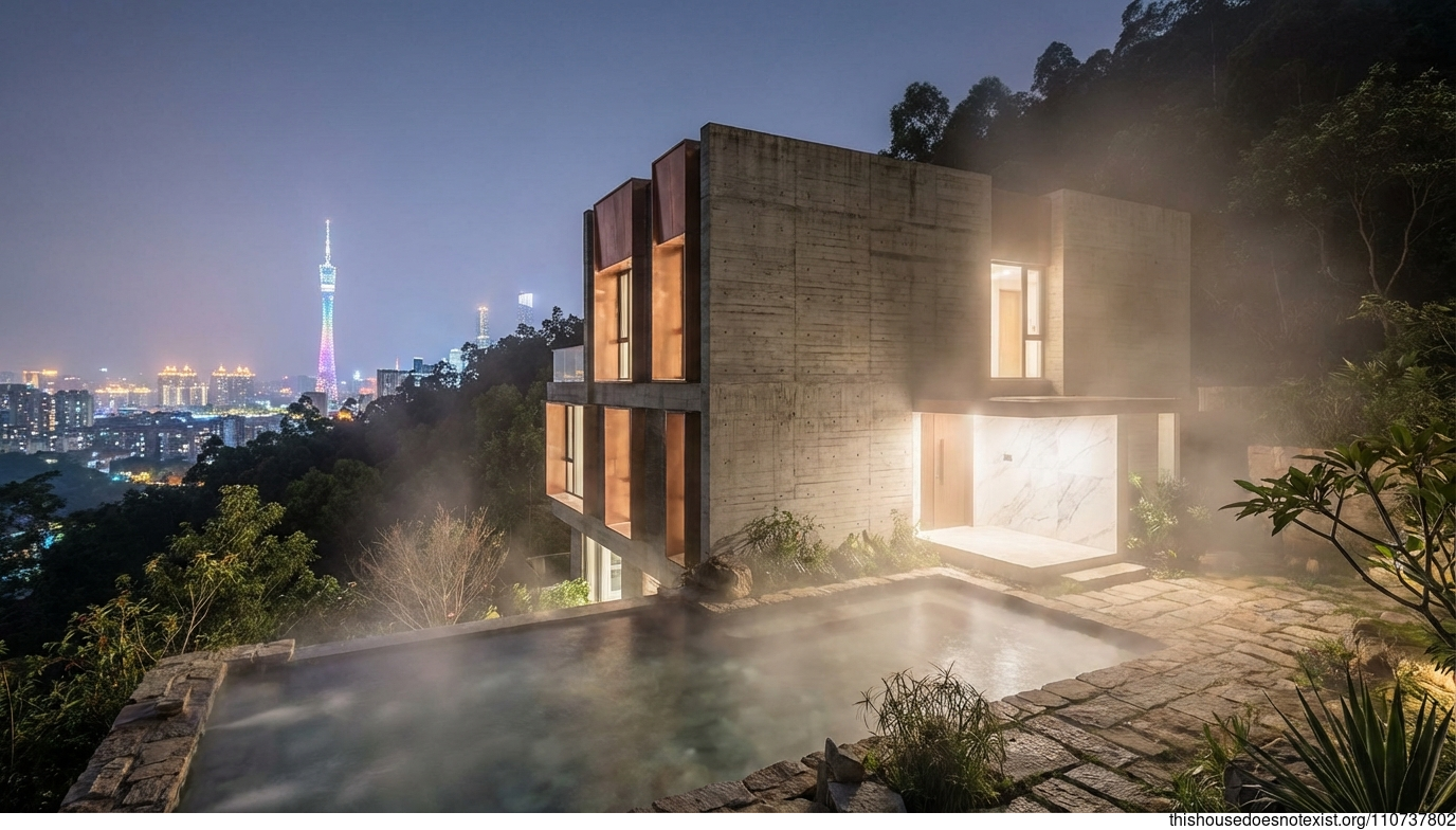 Brutalist Guangzhou Hot Spring Retreat