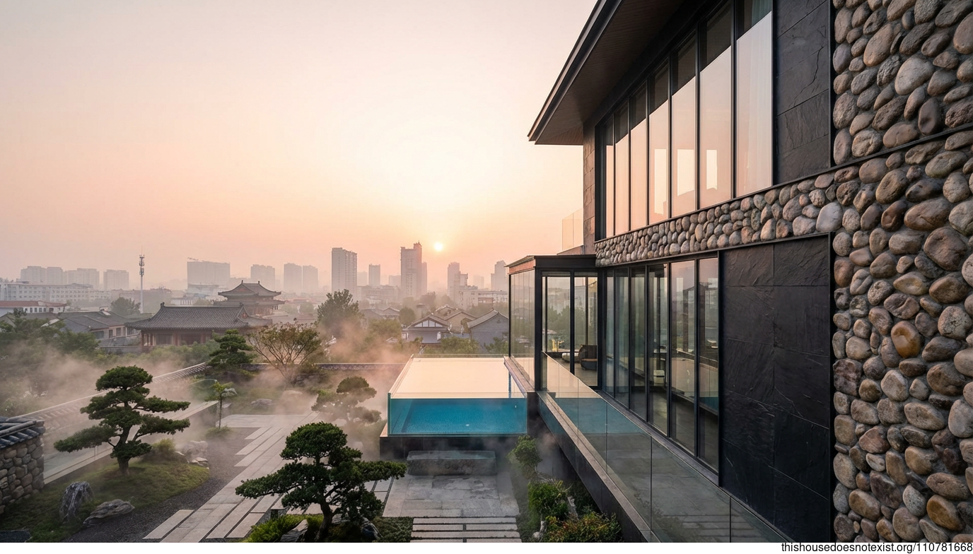 Black Stone Sunrise Maximalist Retreat