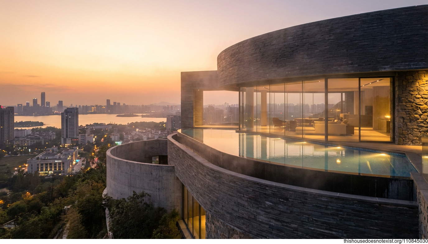 Wuxi's Curved Sunset Infinity Retreat
