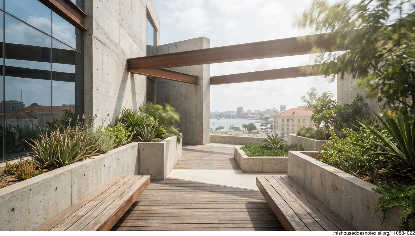 Brutalist Luanda Concrete Oasis