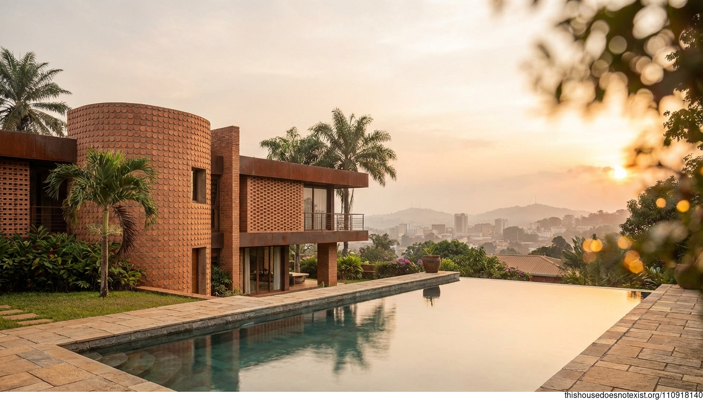 Yaoundé Terracotta Infinity Sunset Circle